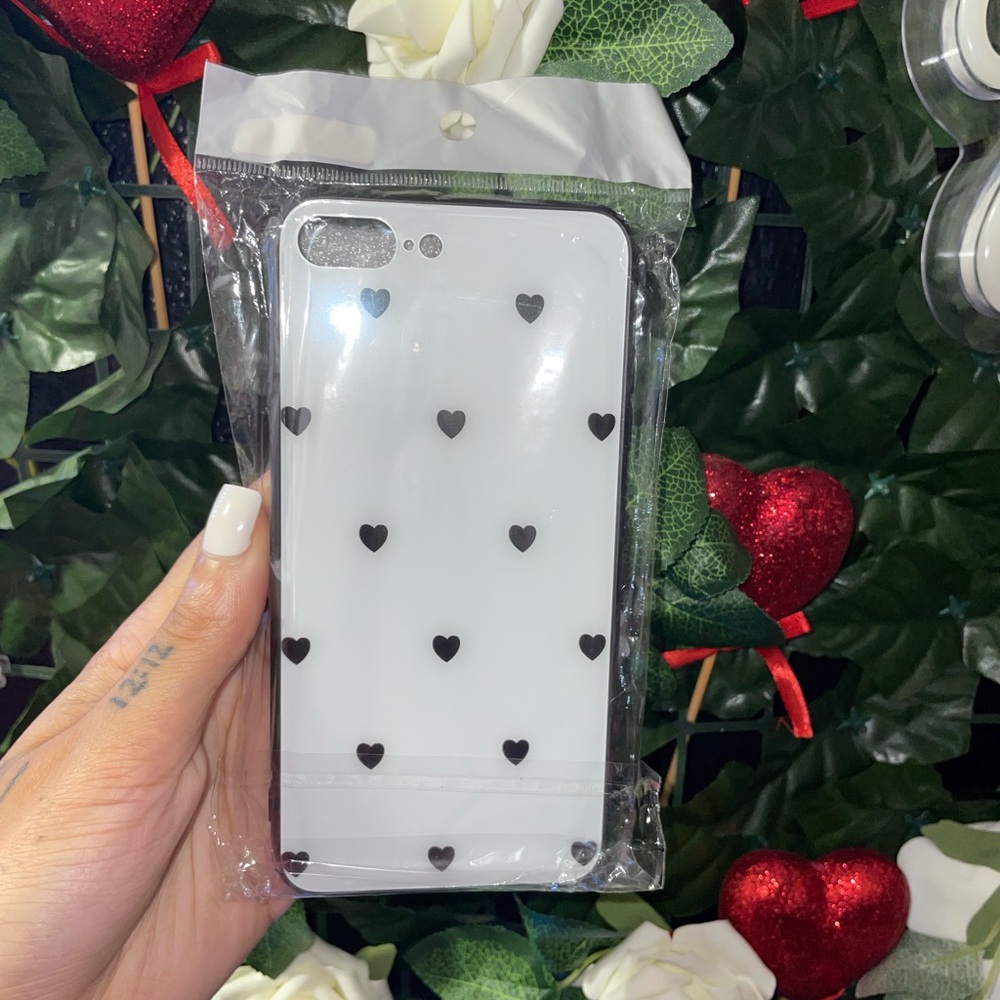Black Heart pattern iPhone 7/8 PlUS Case